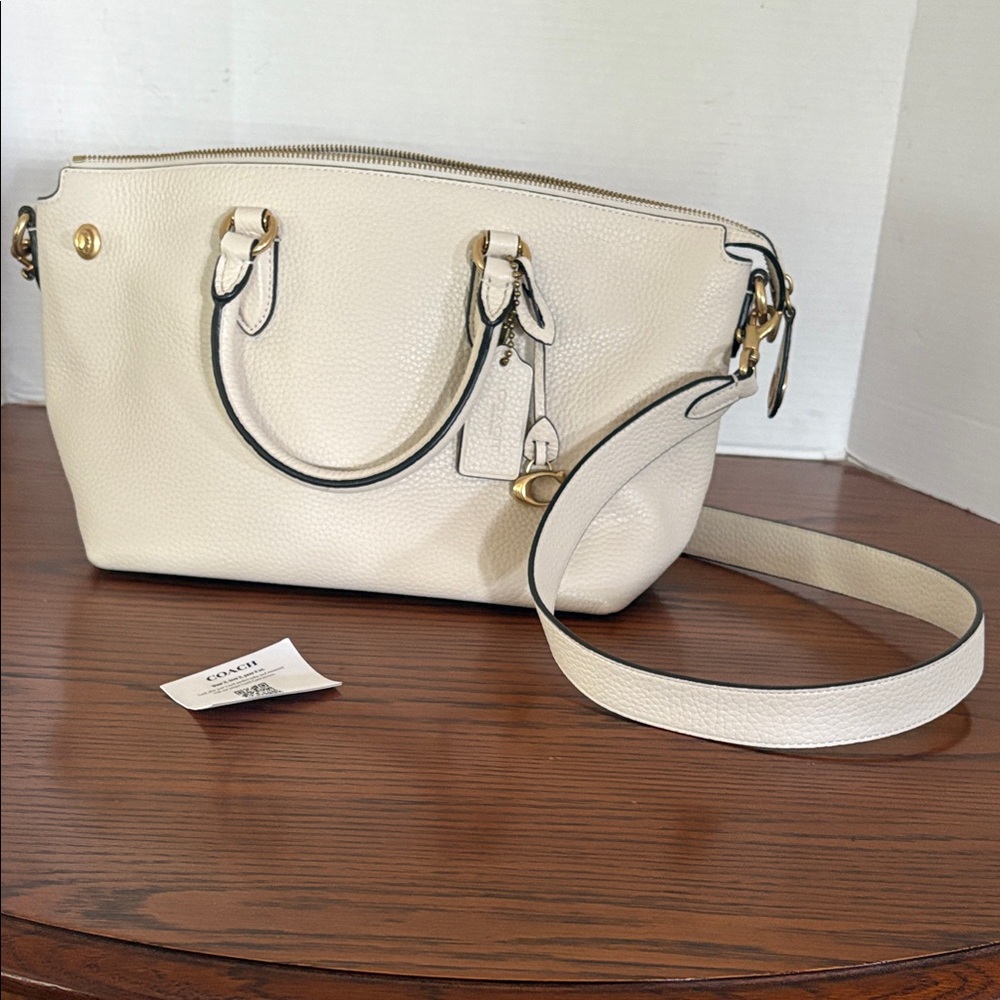 Coach Ivory Leather Satchel